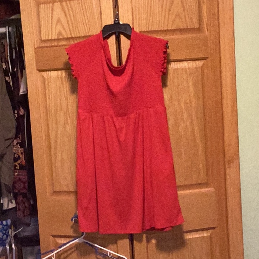 Red summer party dress by Cato, women’s Large